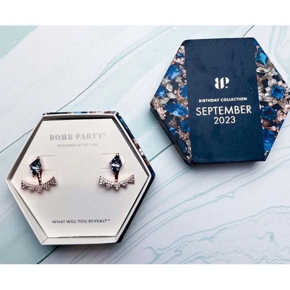 NEW • BLUE EARRING SET - Picture 2 of 4